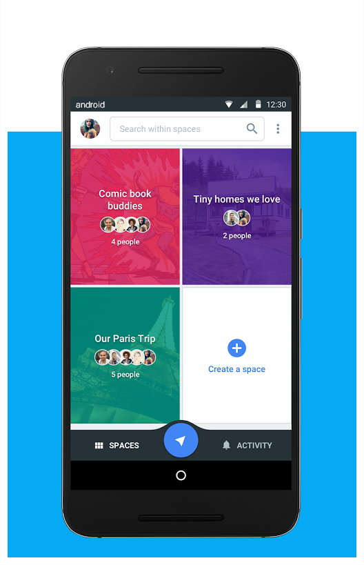 Google Spaces – Мобильное приложение для обмена контентом